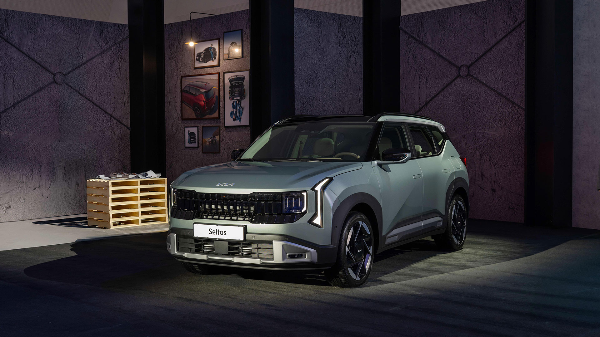 디 올 뉴 셀토스 신차발표회에 전시되어 있는 차량 이미지