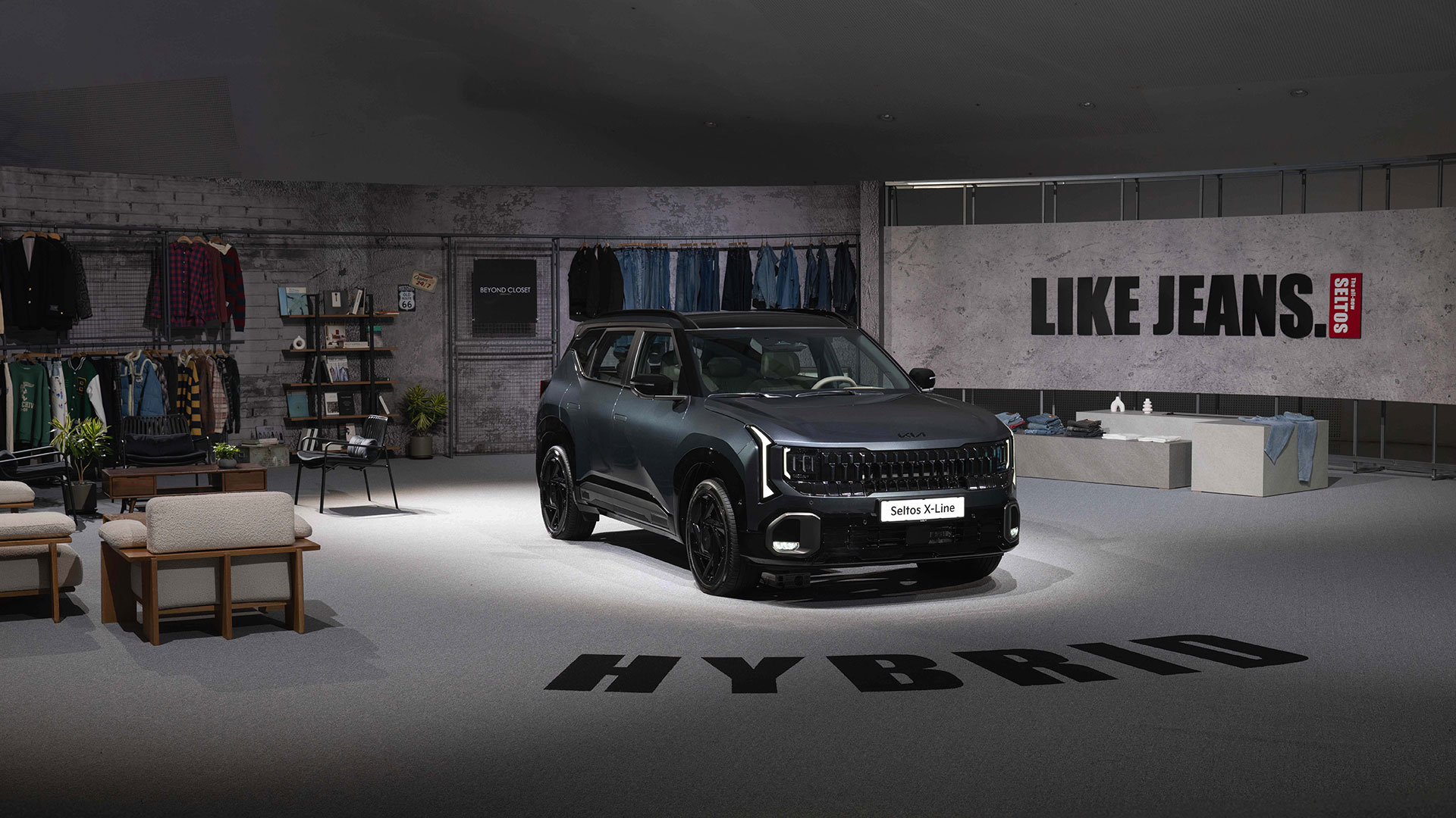 디 올 뉴 셀토스 신차발표회에 전시되어 있는 차량 이미지-2