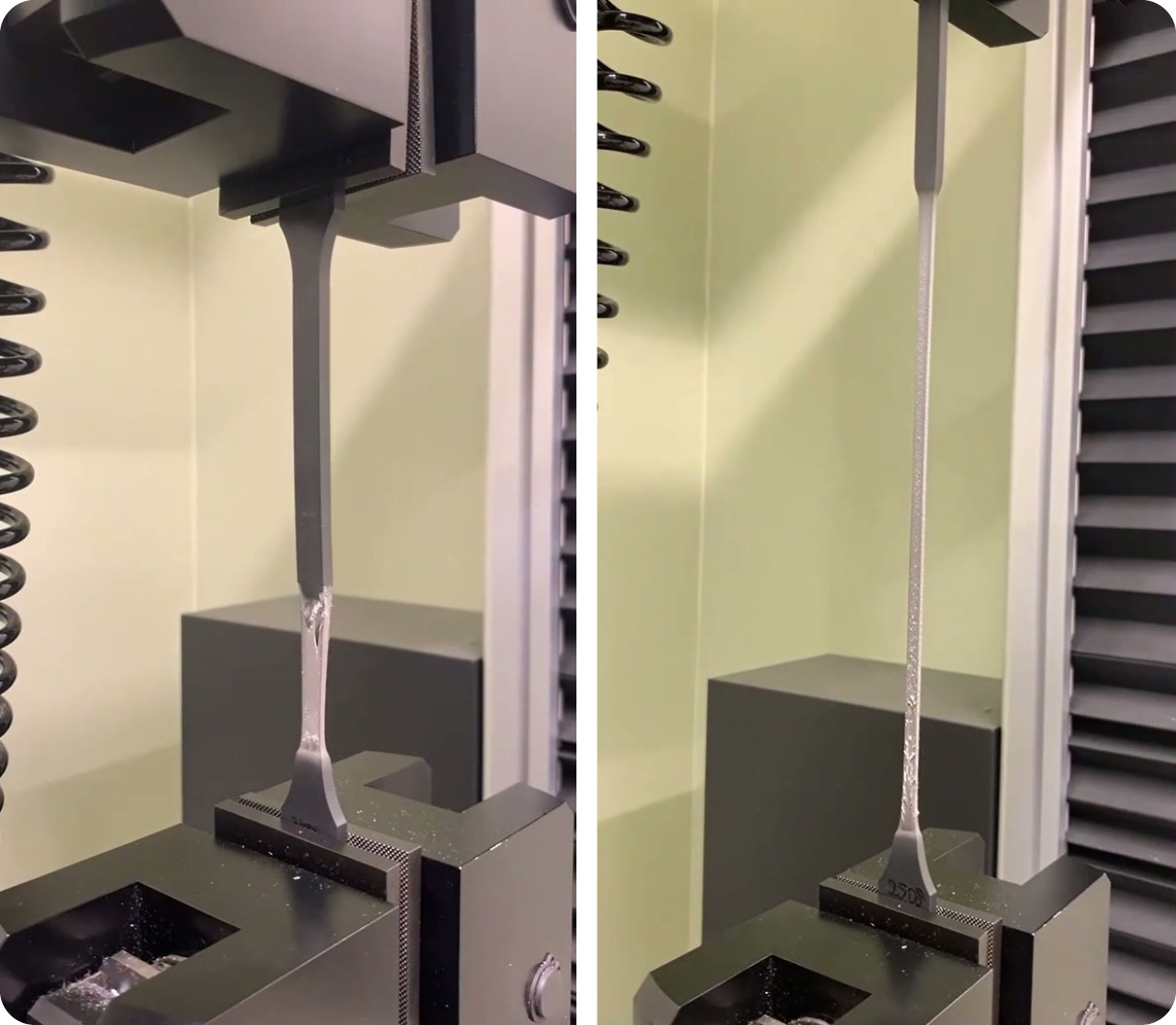 물성 회복 플라스틱의 실험 모습