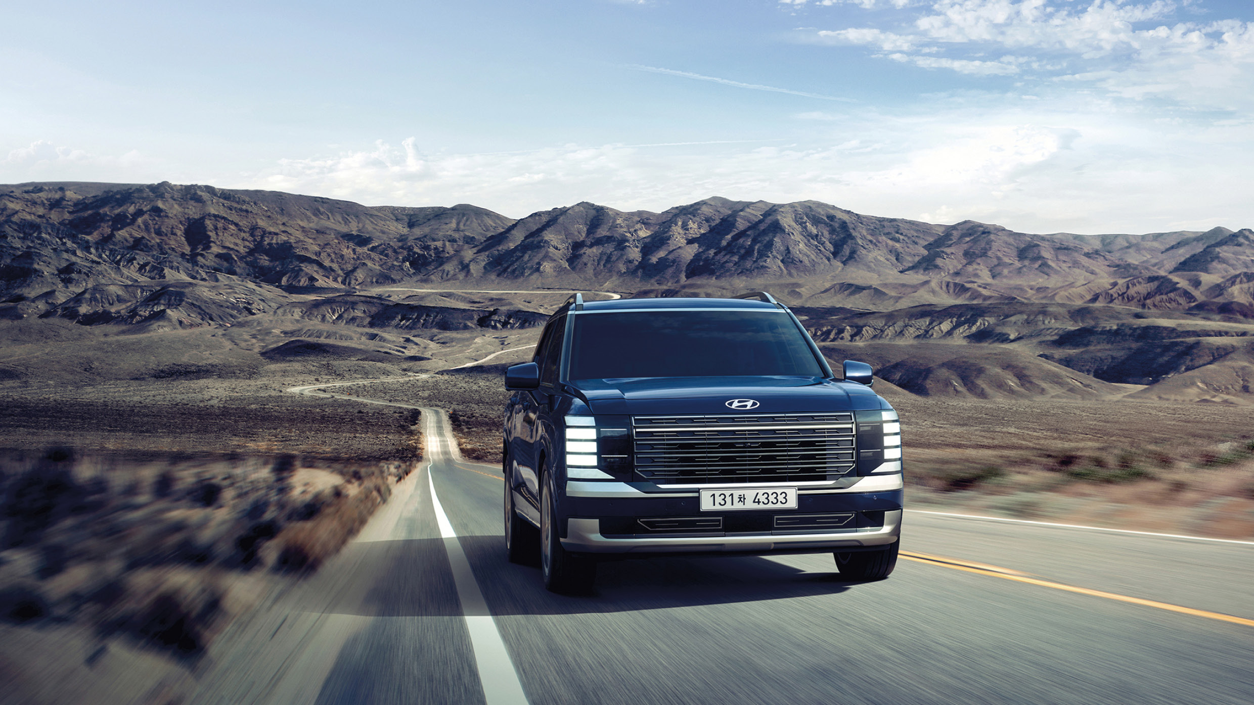 팰리세이드 주행 모습