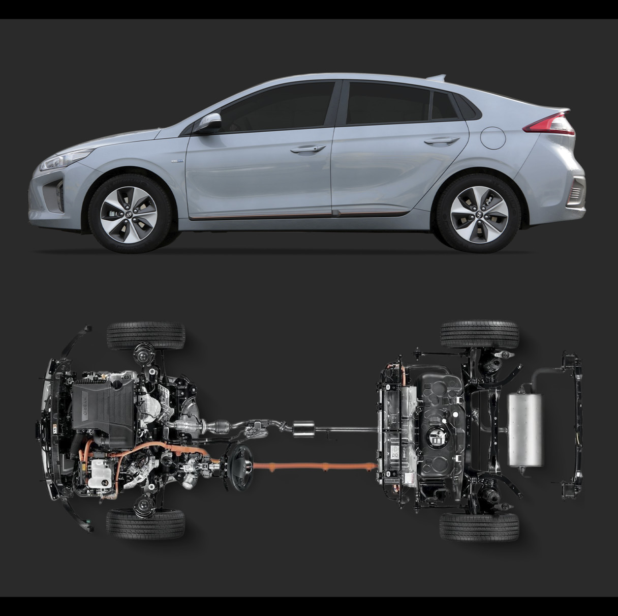 하이브리드 전용 모델의 특징을 나타낸 사진