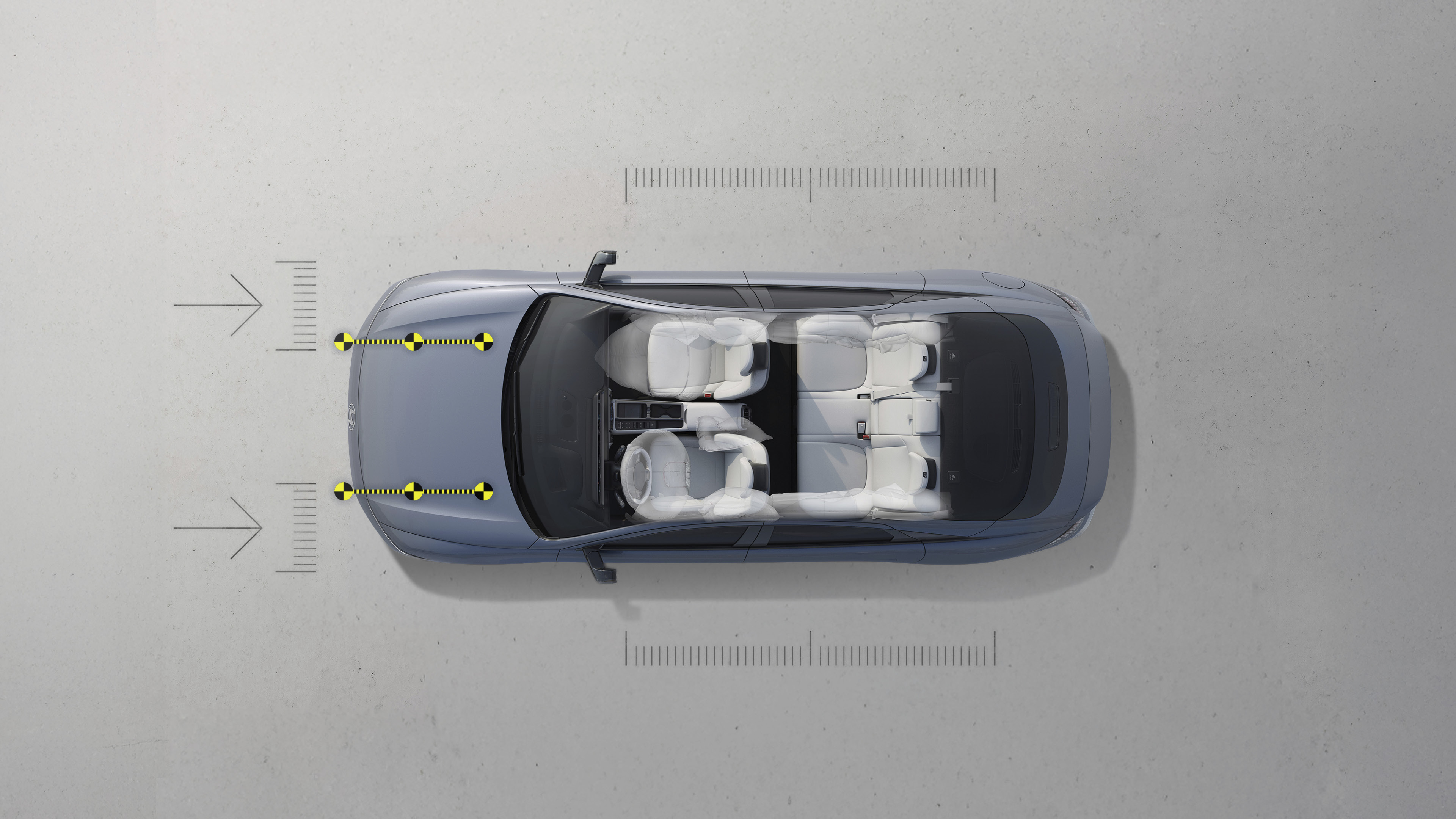 아이오닉 6의 에어백 시스템