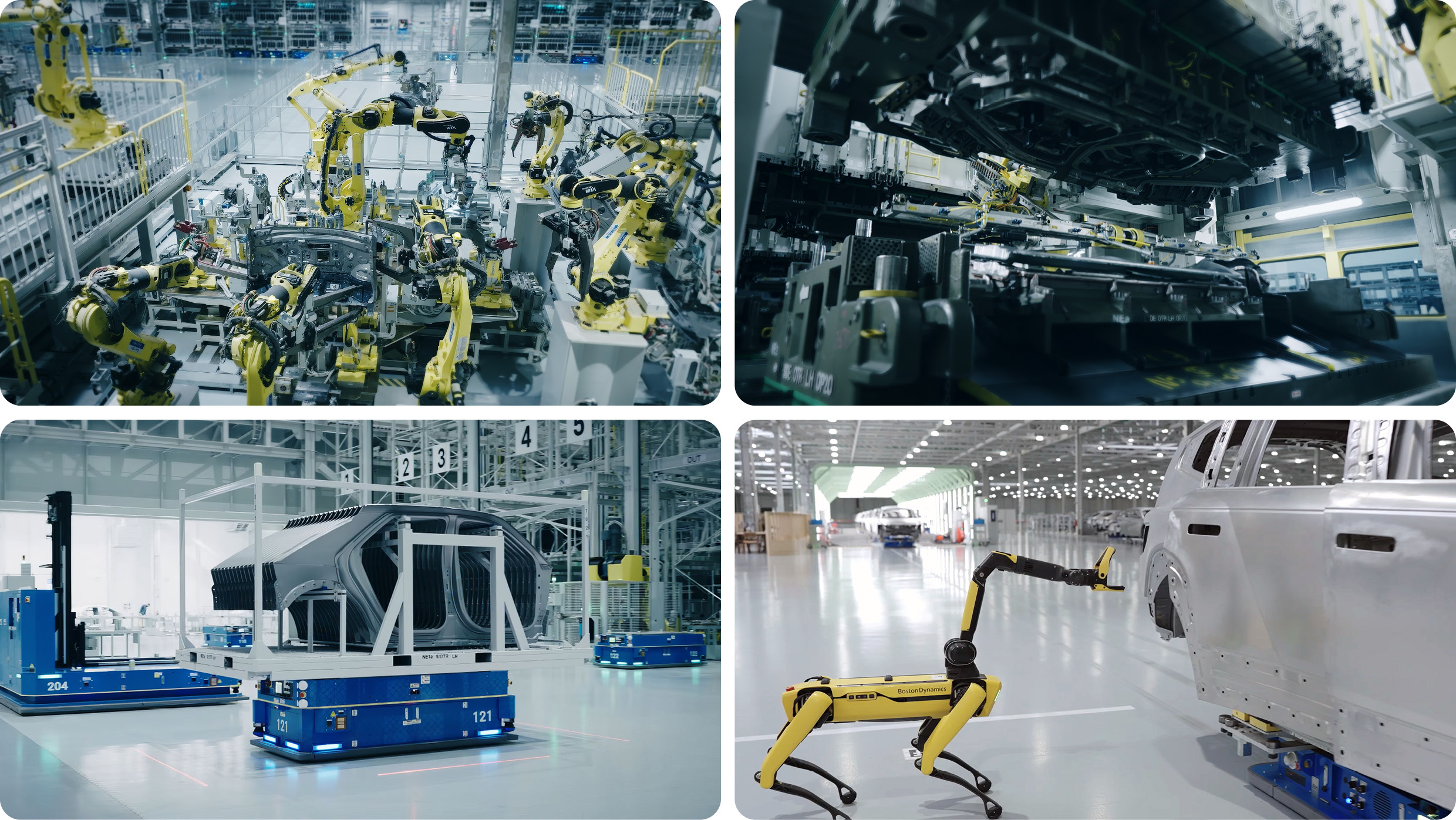 현대차그룹 생산 현장의 다양한 로봇