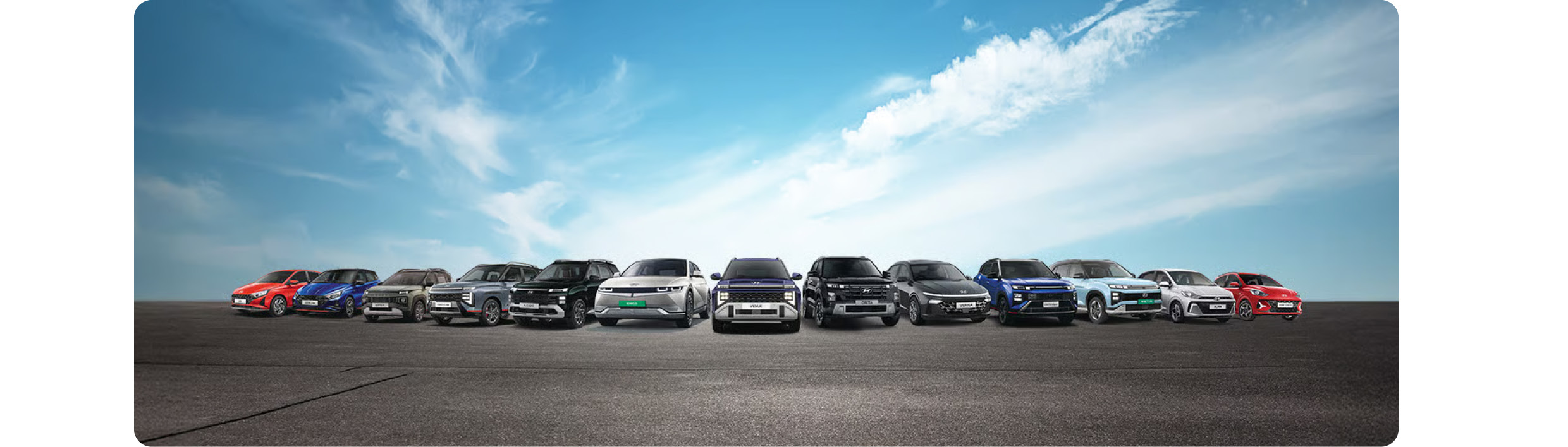 Vehicle line-up of Hyundai Motor India Corporation