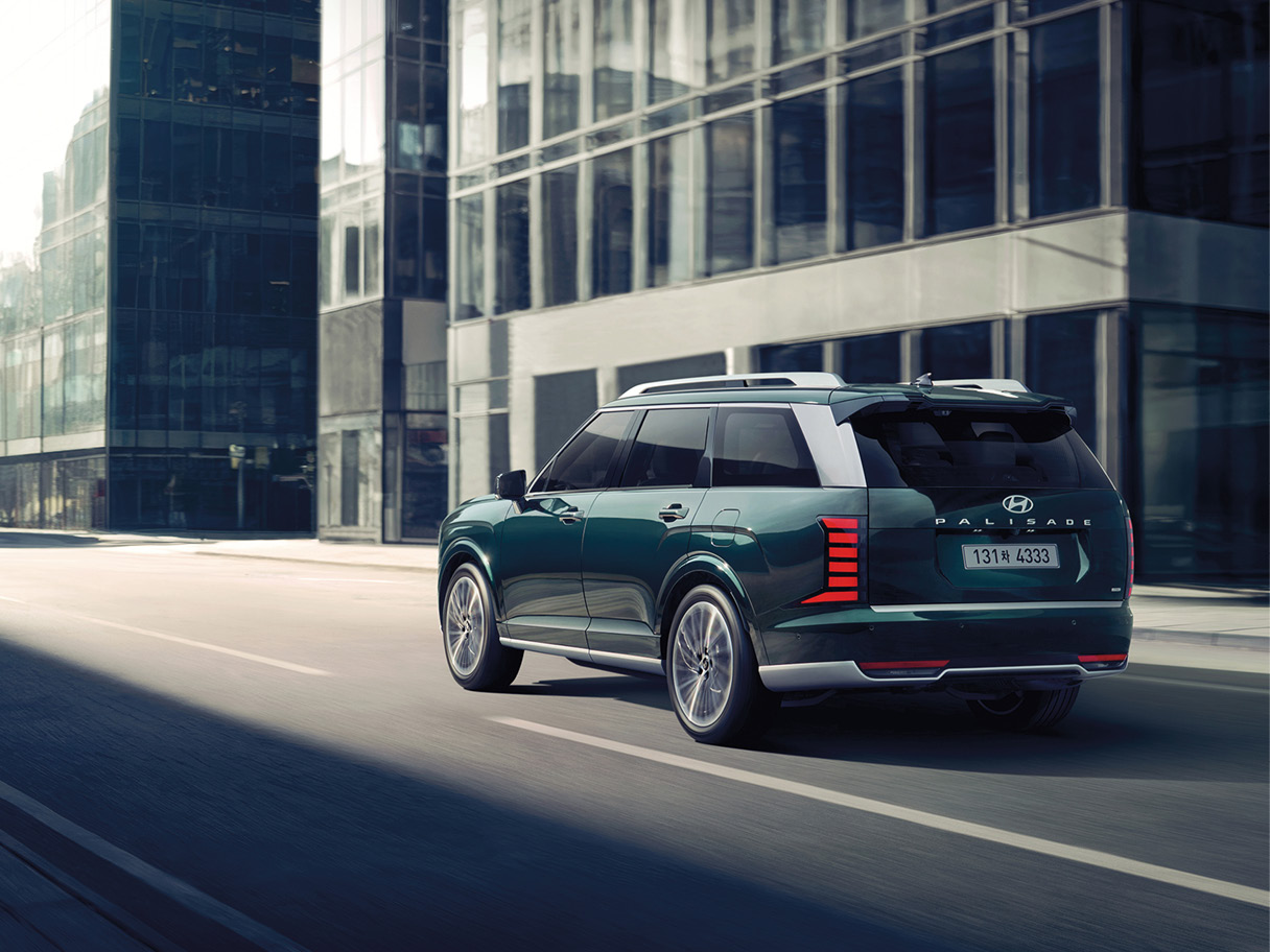 현대자동차 팰리세이드의 주행 모습