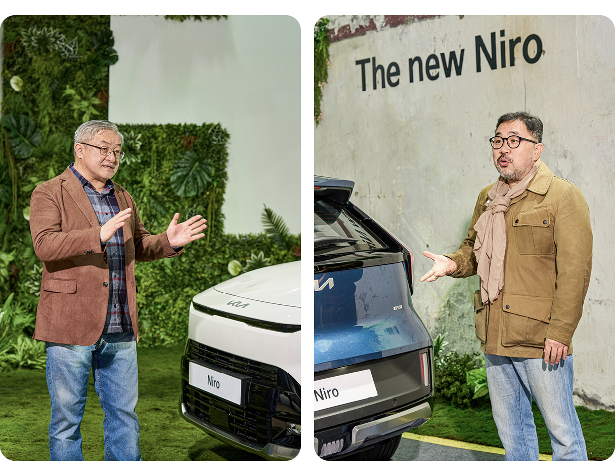 니로에 대해 설명하는 두 칼럼니스트의 모습