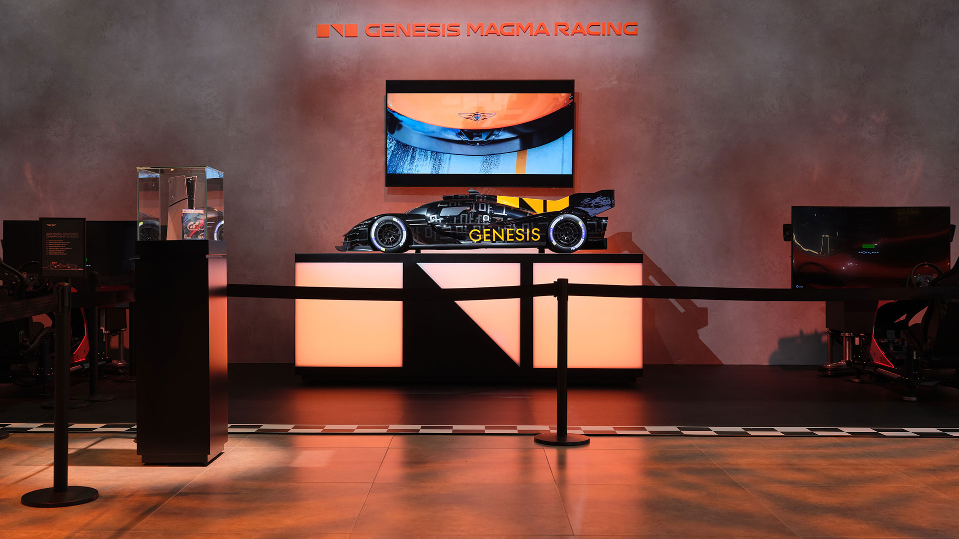 2026 뉴욕 국제 오토쇼에 전시된 제네시스 'GMR-001 하이퍼카' 스케일 모델