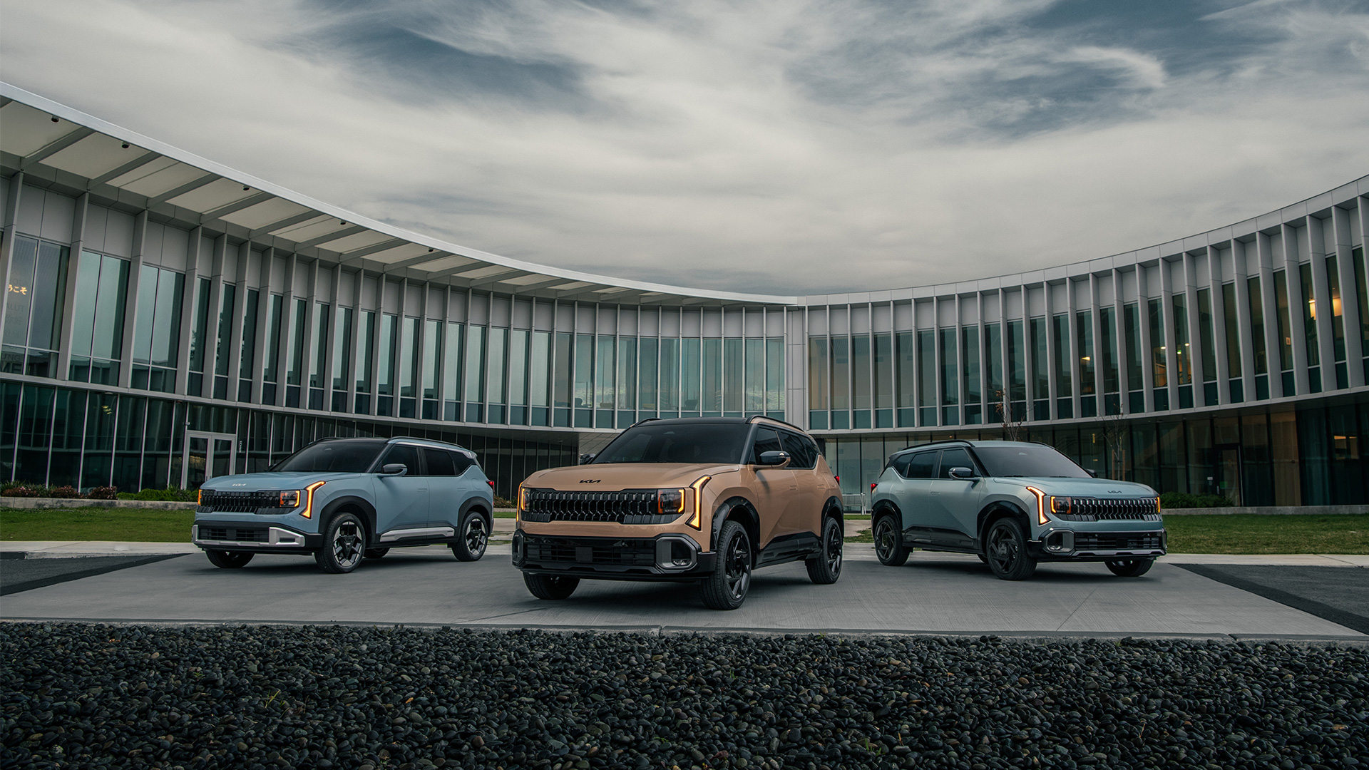 셀토스 라인업 전시 모습