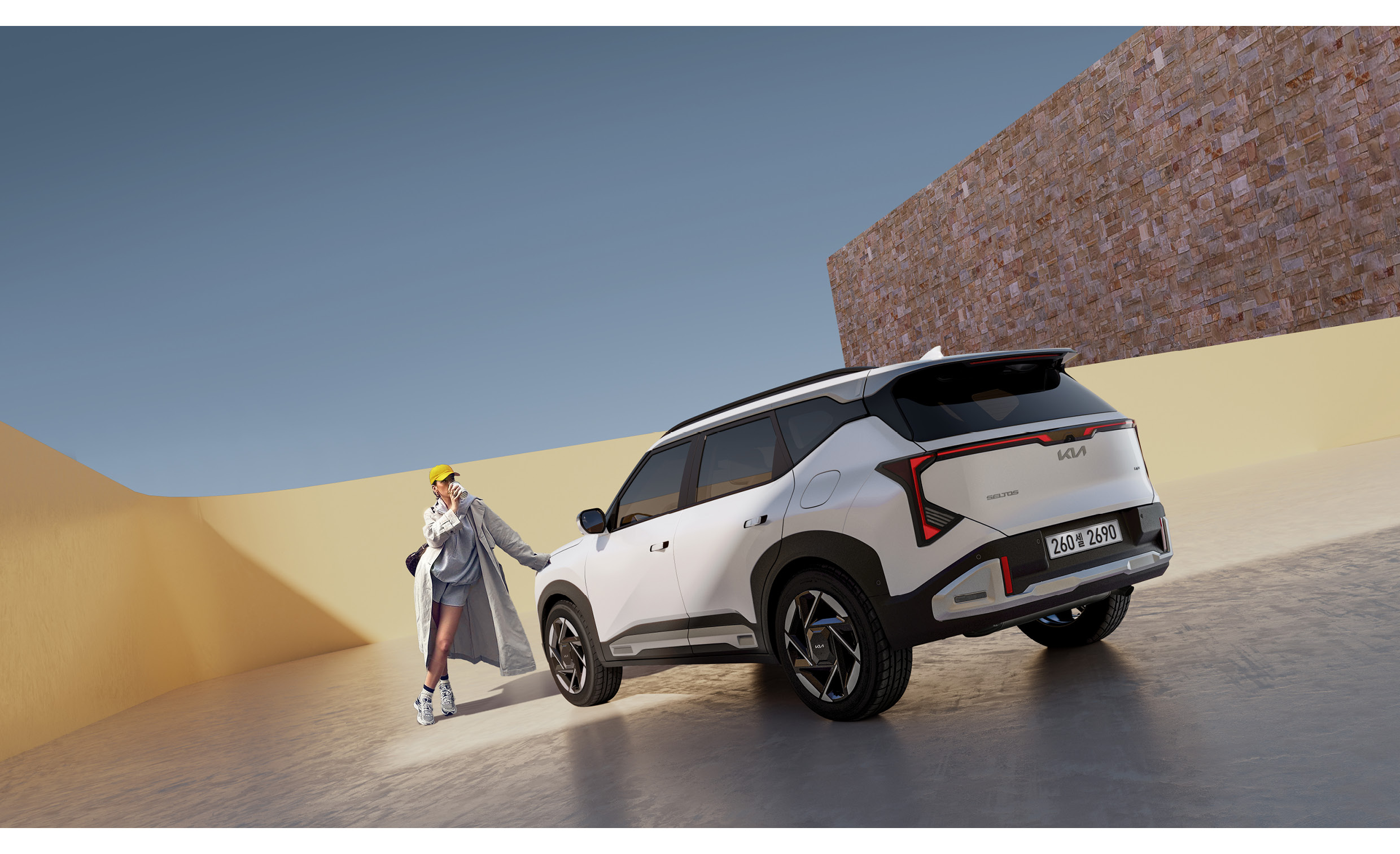 셀토스 후측면 모습