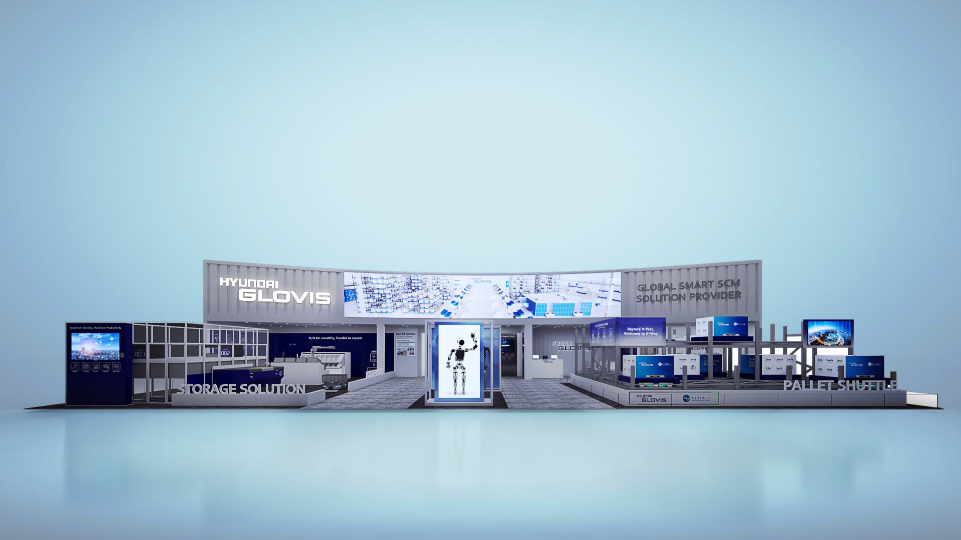 현대글로비스 AW2026 부스 3D 모델링