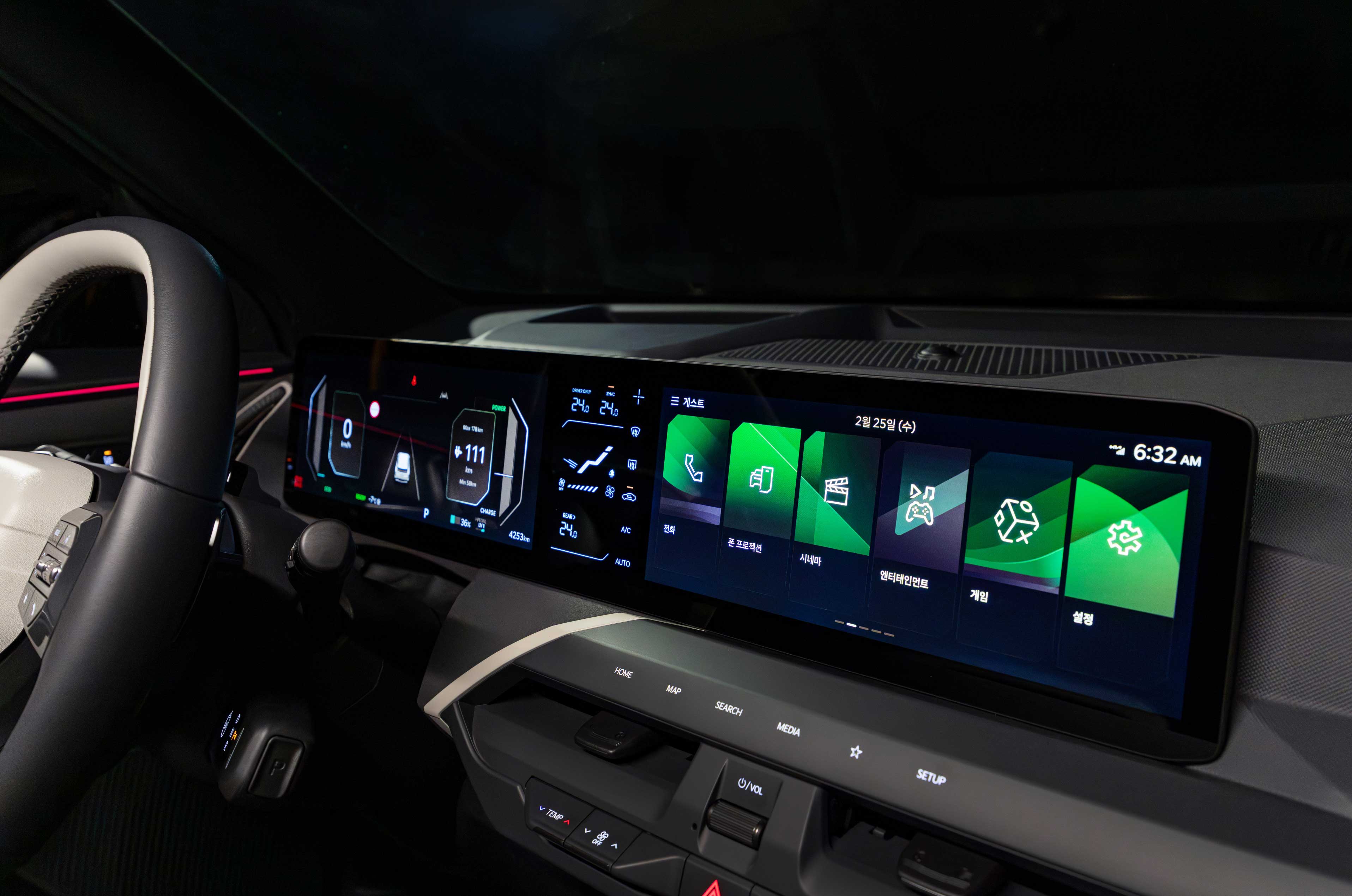 EV5 GT-line 내부 대시보드 디스플레이 디테일