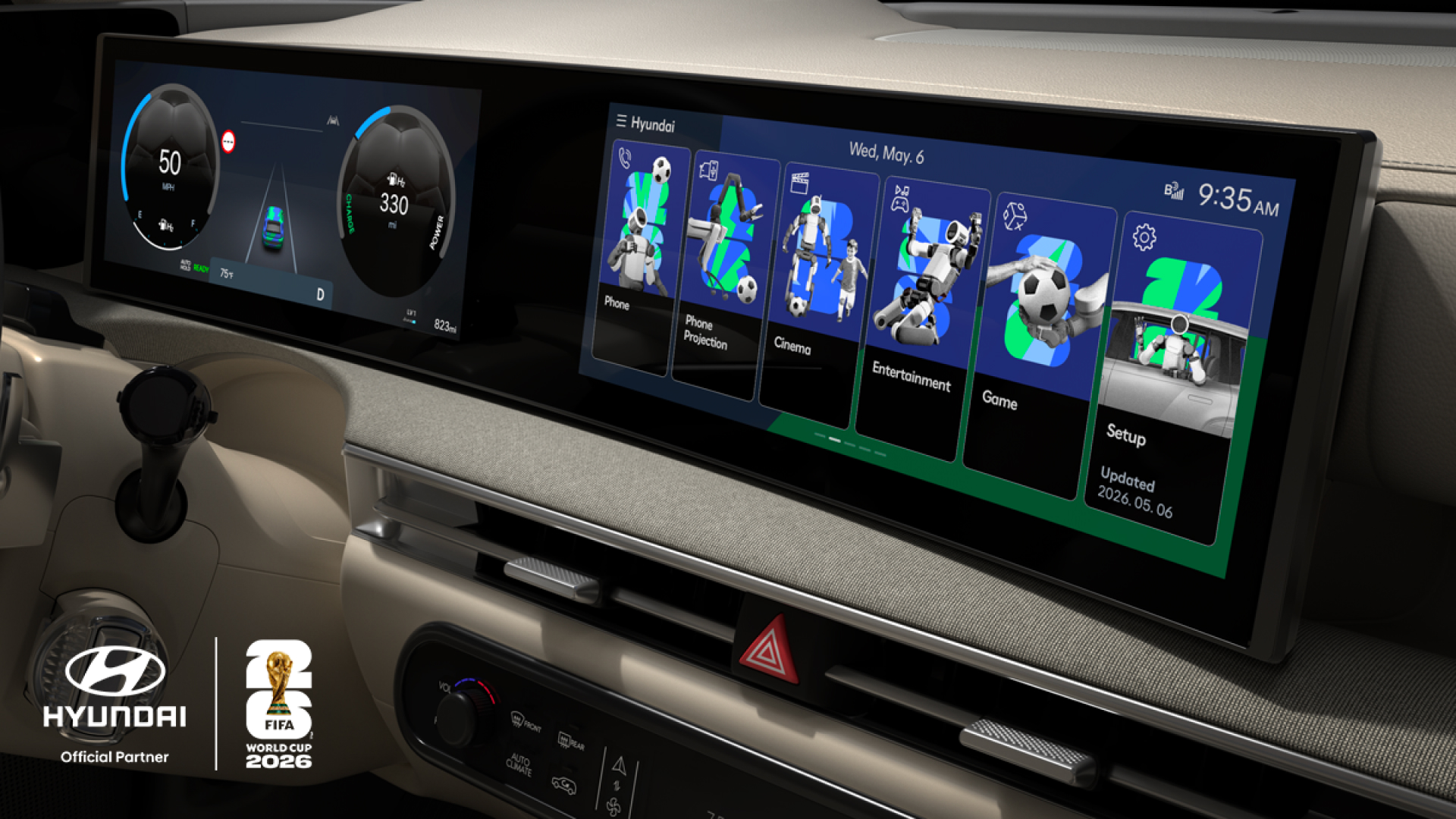 Hyundai Motor Brings Spirit of FIFA World Cup 2026™ to Driver’s Seats with New Display Theme - main