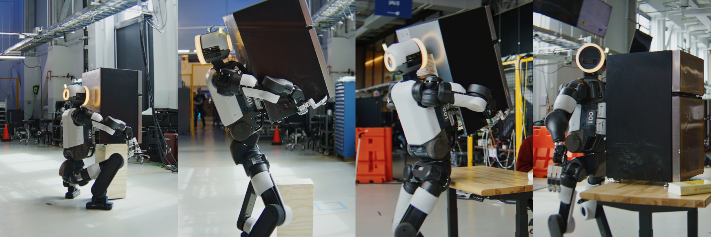 Boston Dynamics Humanoid Atlas is lifting the refrigerator